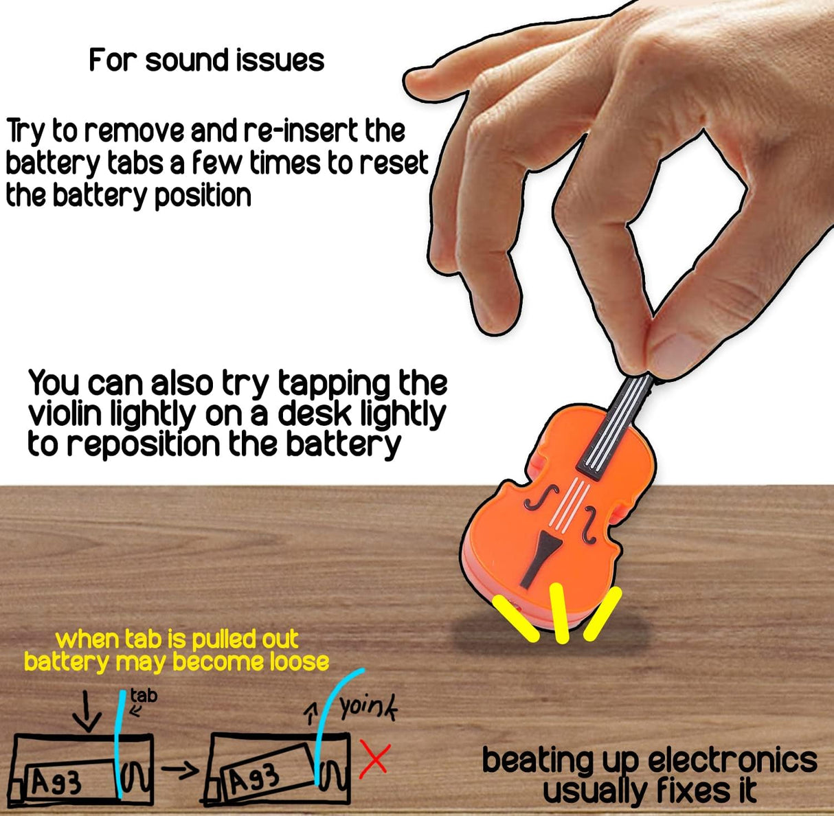 Mini World's Smallest Violin Playable Keychain