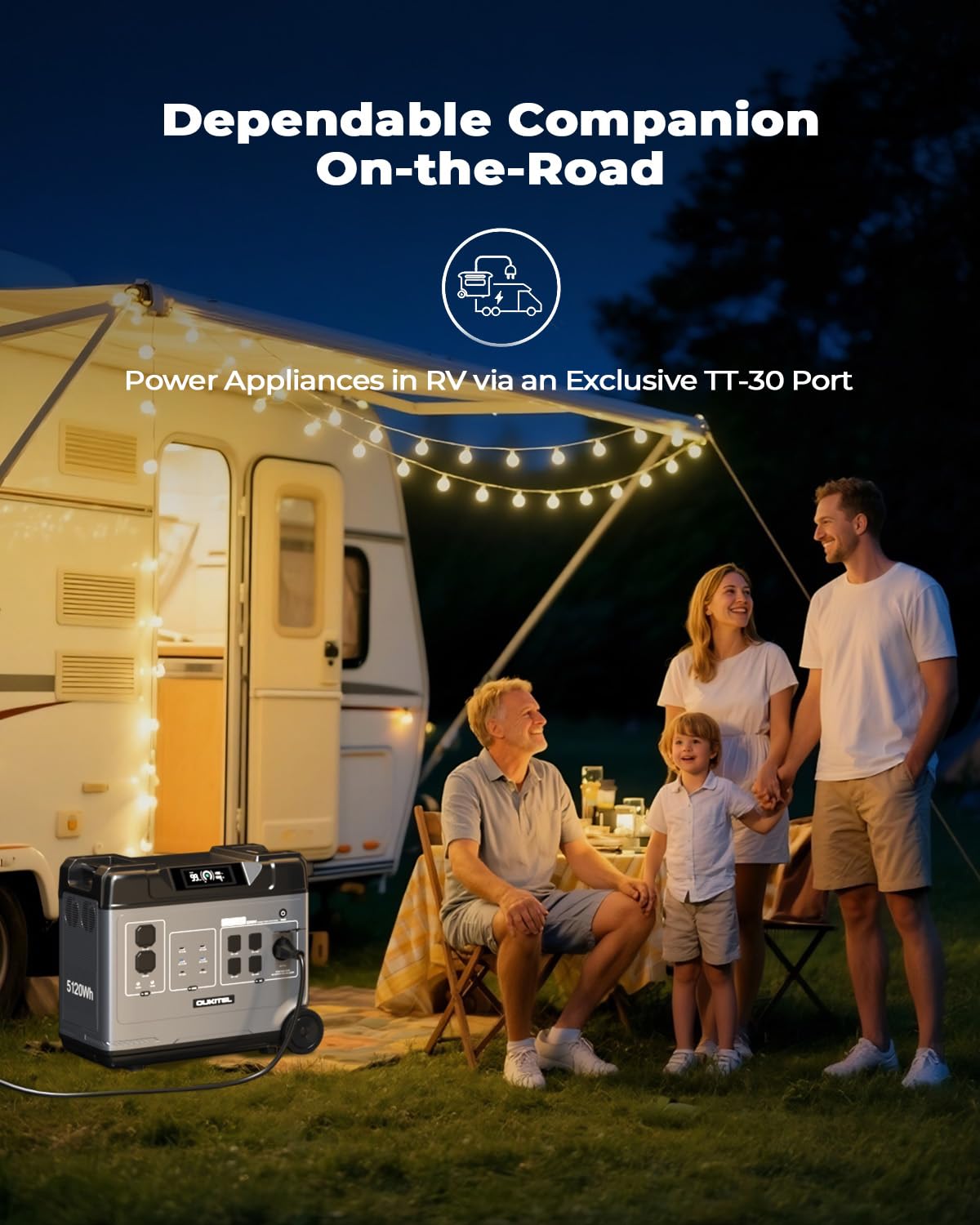 OUKITEL P2001 PLUS 2400W Portable Power Station, 2048Wh Large Capacity Solar Generator with 200W Solar Panel,LiFePO4 (LFP) Battery, AC/DC BMS Emergency Power Station for Home Backup, Camping