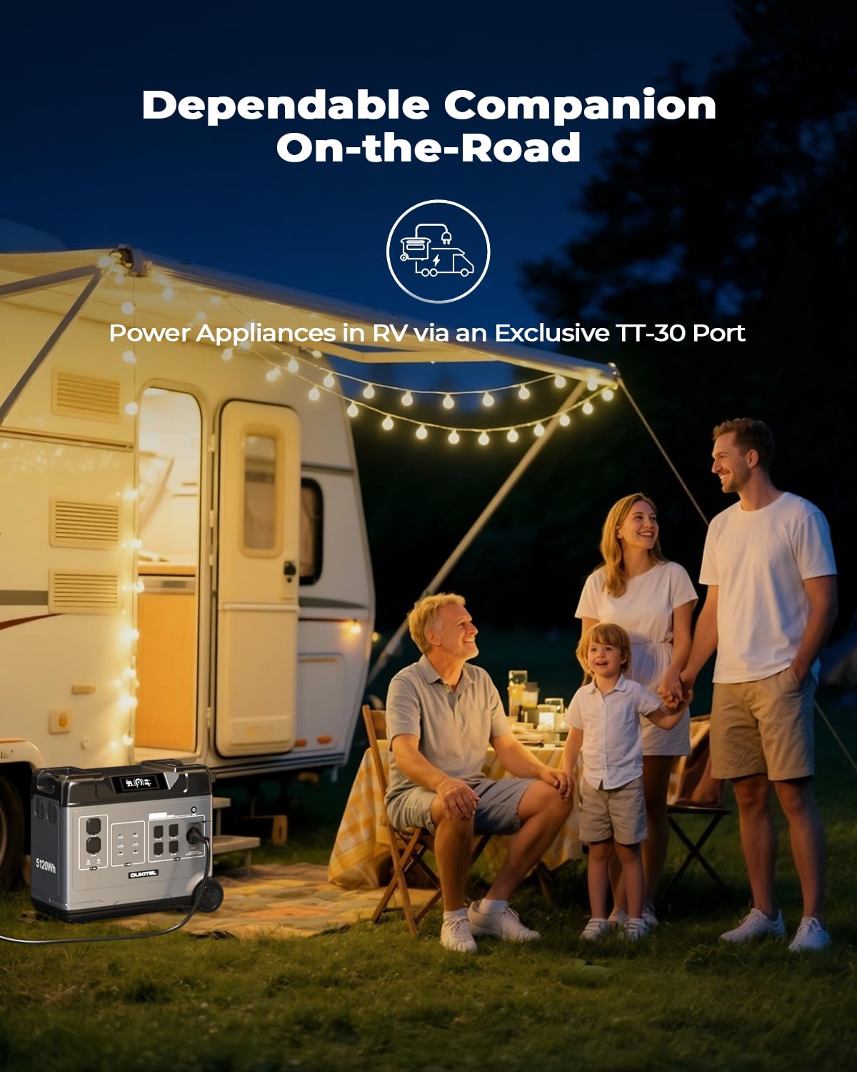 OUKITEL P2001 PLUS 2400W Portable Power Station, 2048Wh Large Capacity Solar Generator with 200W Solar Panel,LiFePO4 (LFP) Battery, AC/DC BMS Emergency Power Station for Home Backup, Camping
