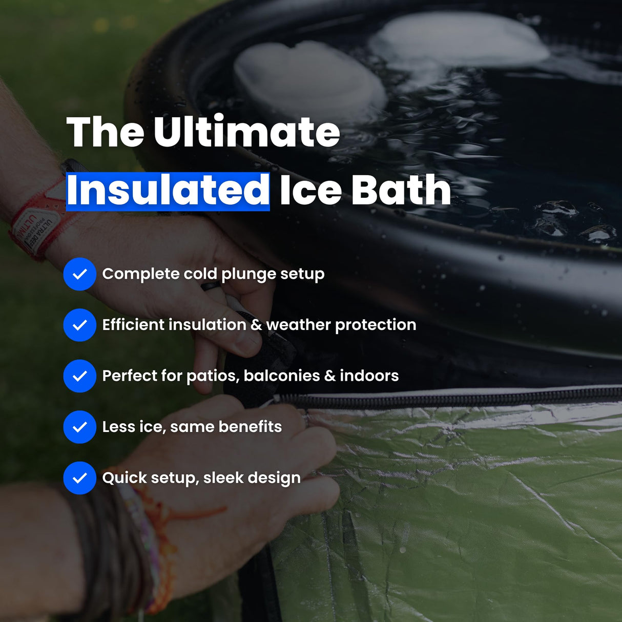 Ice Bath Tub for Athletes with Cover: 85 Gallons Cold Plunge Tub for Recovery, Multiple Layered Portable Ice Bath Plunge Pool by The Cold Pod