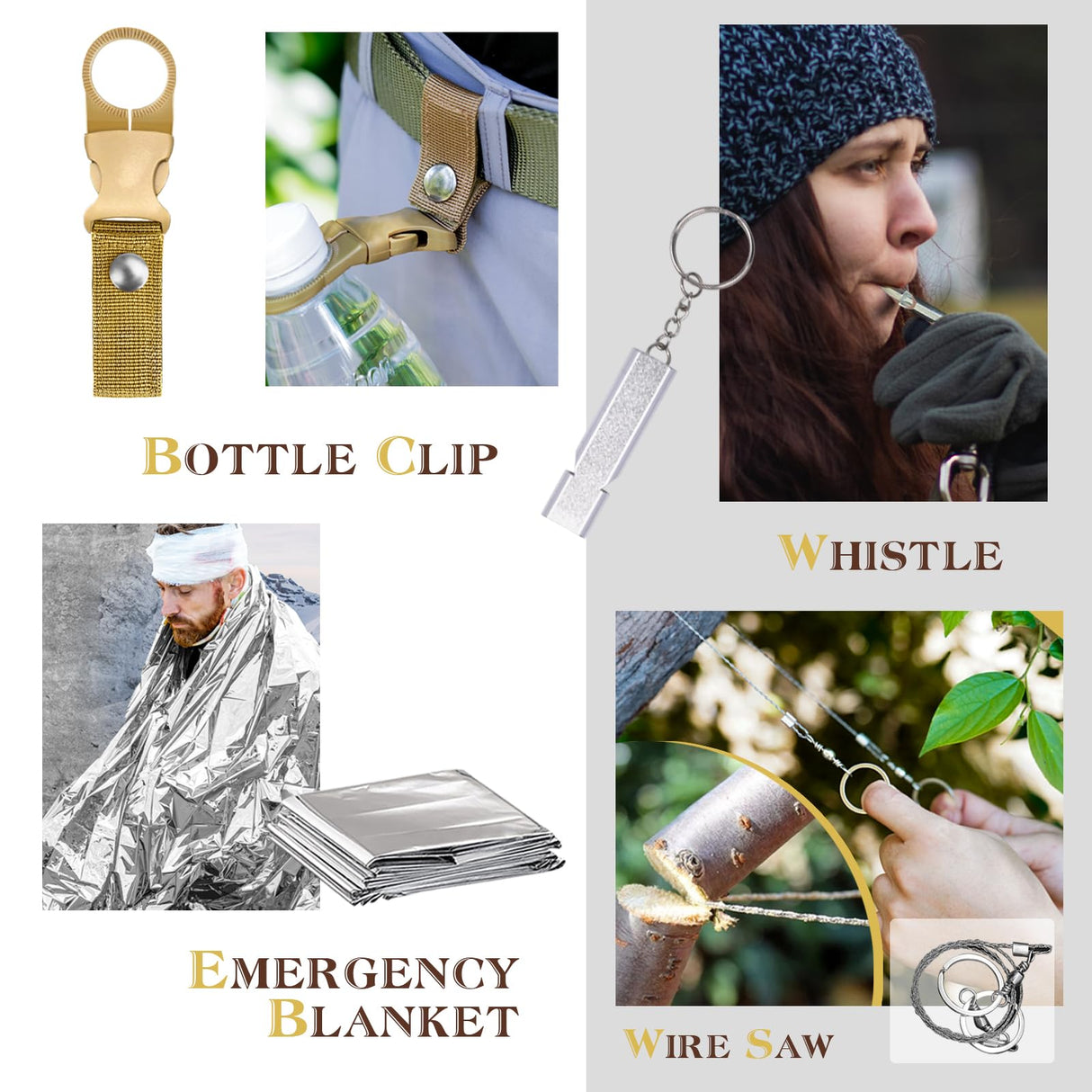 Gifts for Men Husband Dad Christmas, Survival Kit, Emergency Survival Gear and Equipment 14 in 1, Stocking Stuffers Birthday Gifts for Him Boyfriend, Hunting Fishing Camping Accessories, Cool Gadget