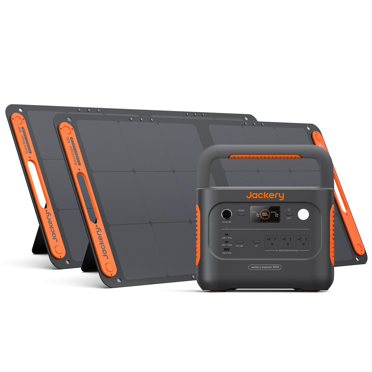 Jackery Solar Generator 1000 v2 with 200W Solar Panel,1070Wh Portable Power Station LiFePO4 Battery,1500W AC/100W USB-C Output, 1Hr Fast Charge for Outdoor,Off-Grid Living,RV,Emergency