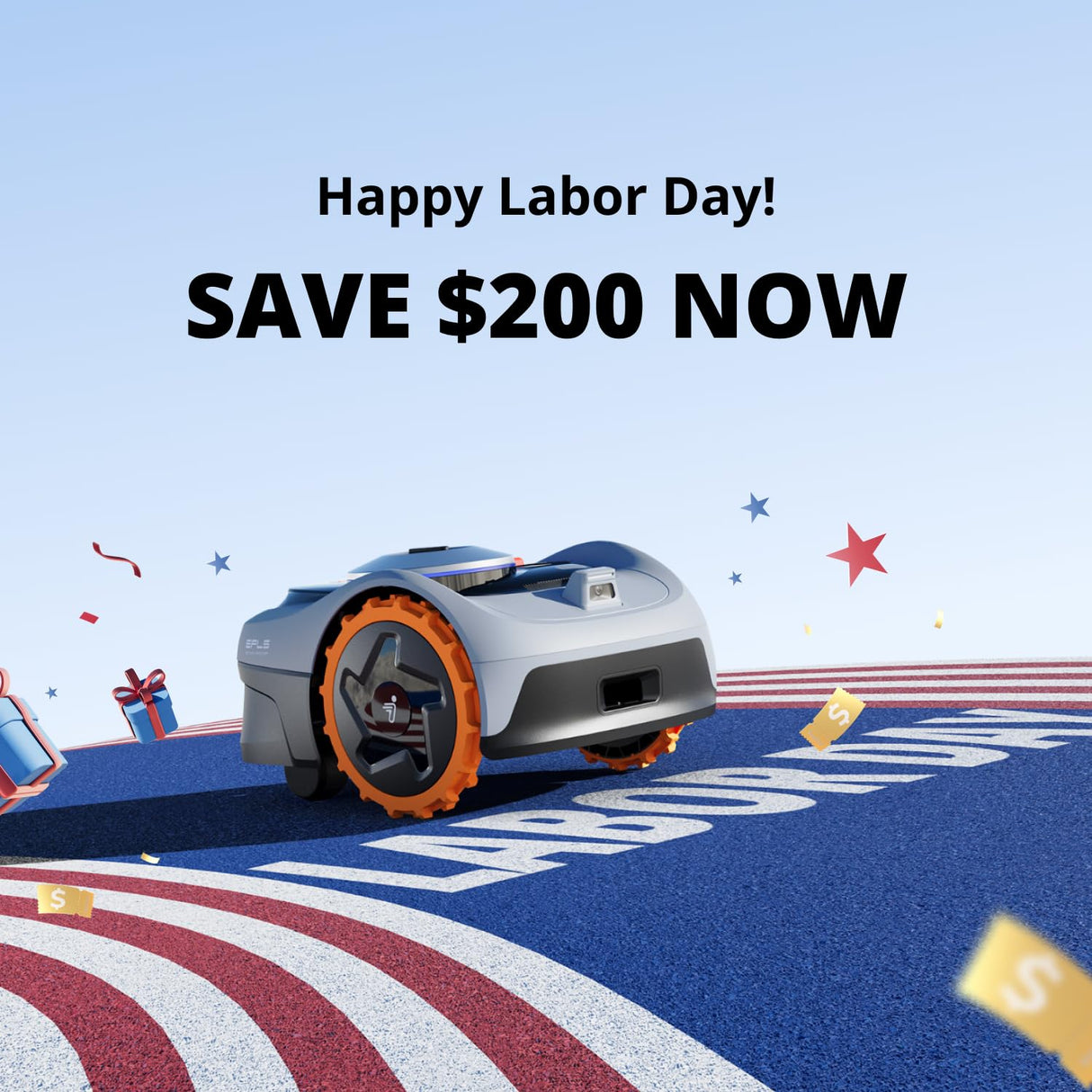Segway Navimow i110N Robot Lawn Mower Perimeter Wire Free 1/4 Acre RTK+Vision Robotic Lawnmower, AI-Assisted Mapping, Virtual Boundary, APP Control, 58dB(A) Quiet, Multi-Zone Management