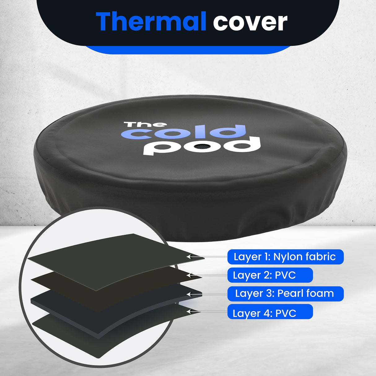 Ice Bath Tub for Athletes with Cover: 85 Gallons Cold Plunge Tub for Recovery, Multiple Layered Portable Ice Bath Plunge Pool by The Cold Pod