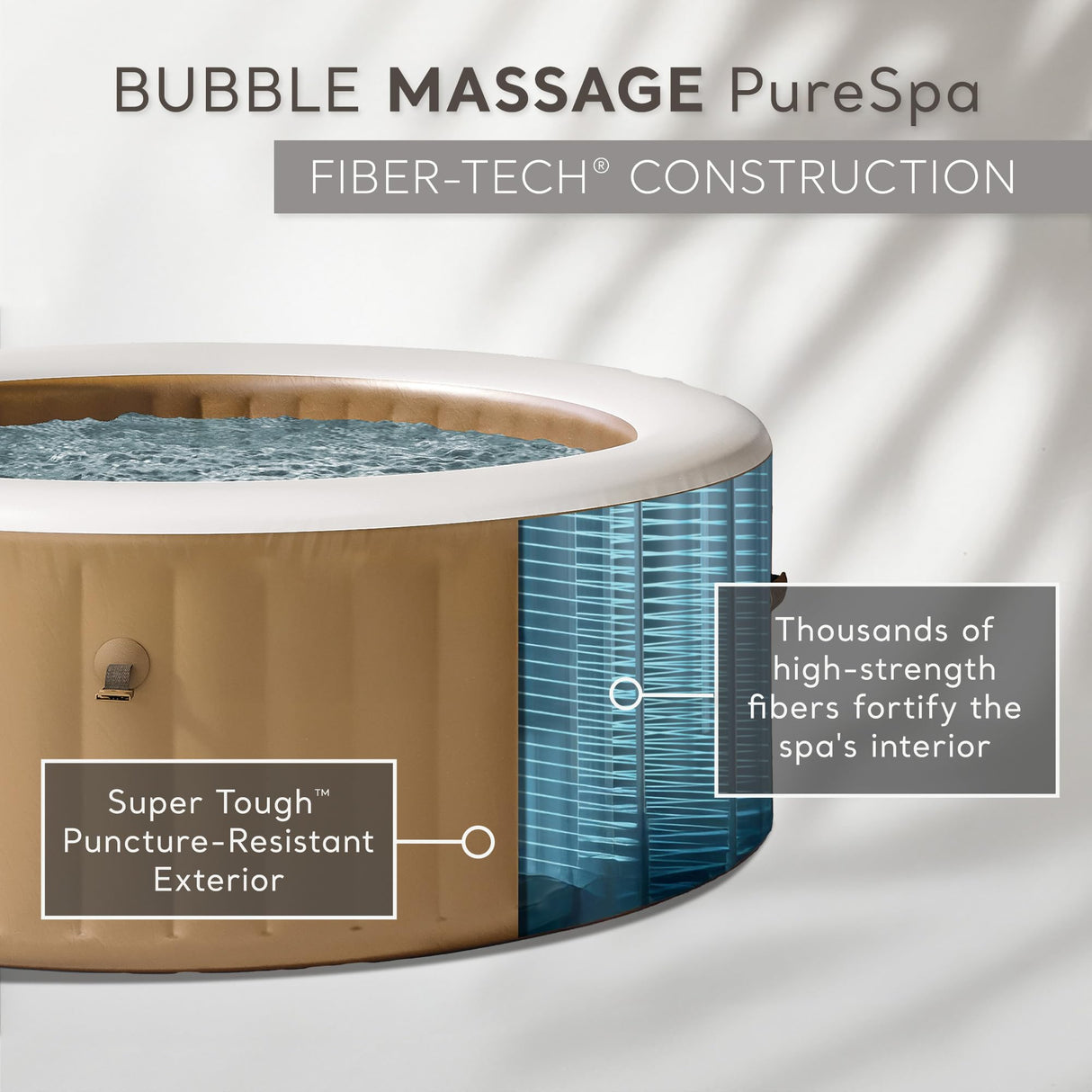 INTEX 28425EH PureSpa Bubble Massage Spa Set Outdoor Inflatable Portable Hot Tub, Includes Energy Efficient Spa Cover, Saltwater System Ready, 4 Person, 77in x 28in