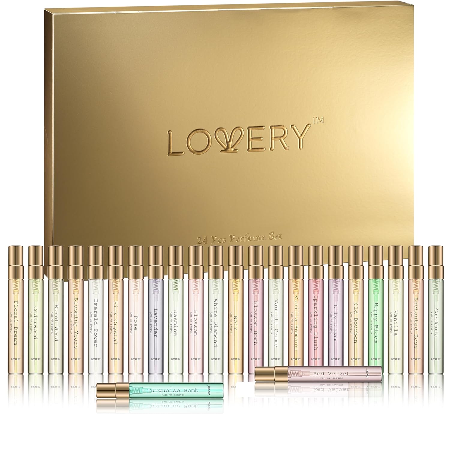 Advent Calendar 2025 Adult Women โ 24pc Perfume Gift Set for Her โ Christmas Beauty Gifts for Women, Wife, Mom, Teen Girls Floral Fragrance Sampler, Travel-Size Perfumes - Holiday Countdown Calendar