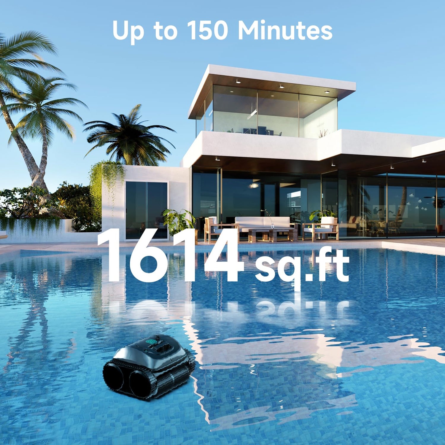 (2025 Upgrade) WYBOT OS7010C - C1 Pool Robot Vacuum, 4-in-1 Cordless Pool Cleaner 150min up to 1,614 Sq,ft, Smart APP Support, Auto Wall & Waterline Cleaning, WiFi & Bluetooth Connect