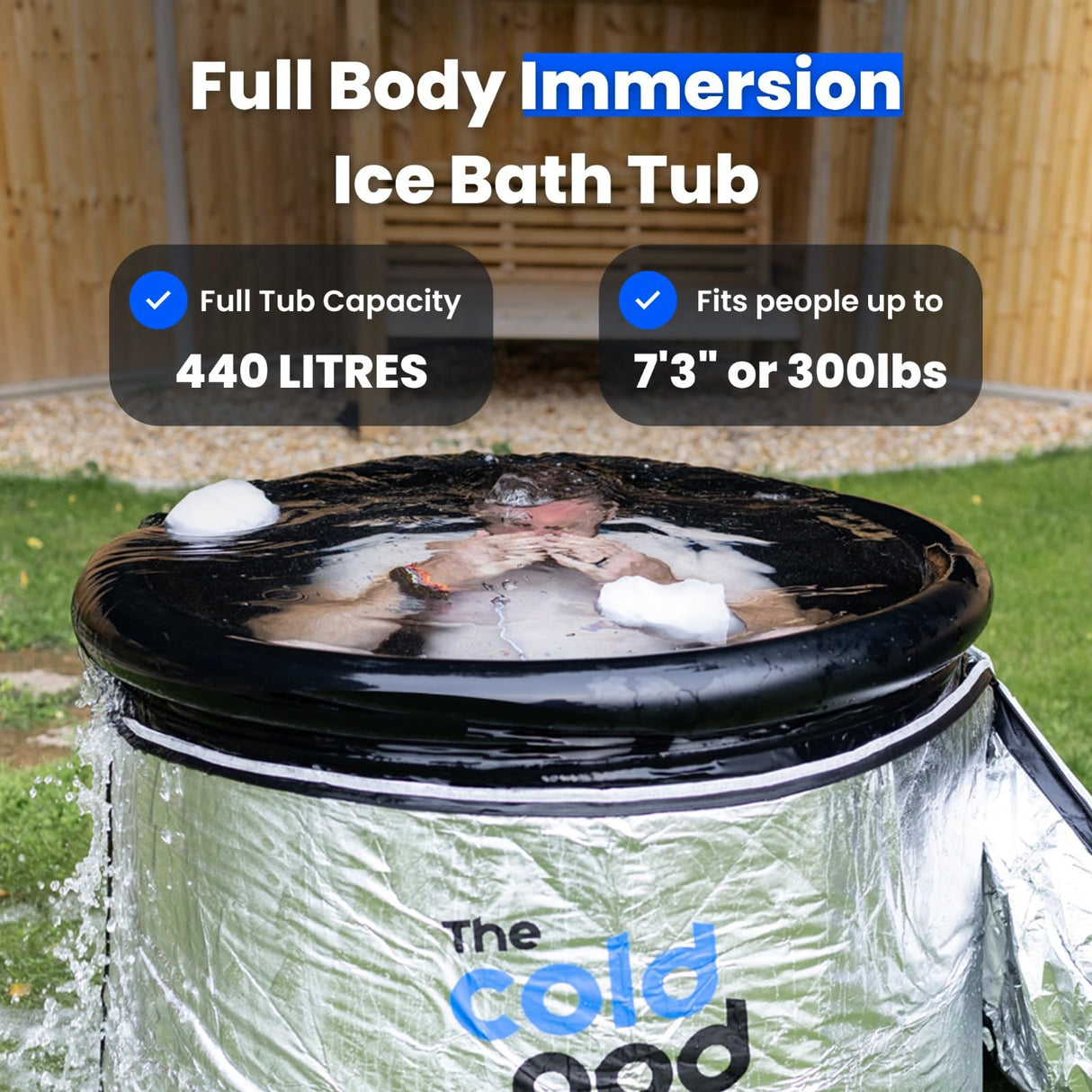 Ice Bath Tub for Athletes with Cover: 85 Gallons Cold Plunge Tub for Recovery, Multiple Layered Portable Ice Bath Plunge Pool by The Cold Pod