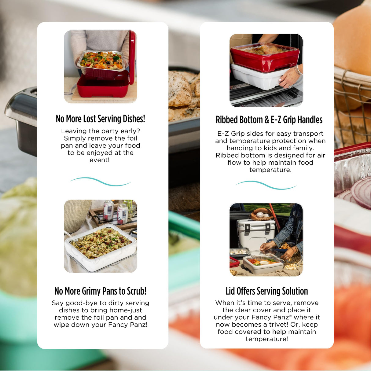 Fancy Pan Holders with Clear Lid