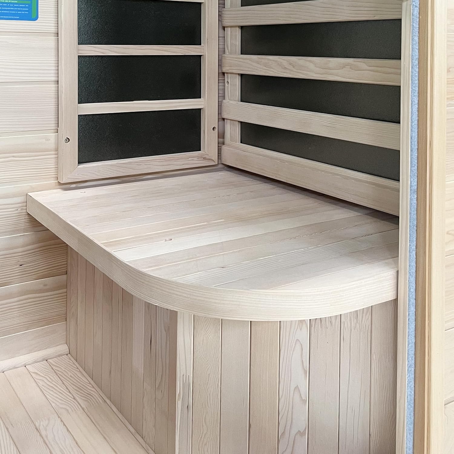 Durasage 1-Person Carbon Infrared Sauna for Home Use Indoor Hemlock Wood Sauna with 760W Heating Panels, Digital Touchpad, Relaxation Spa, Easy Assembly, Full Body Detox, Stress Relief