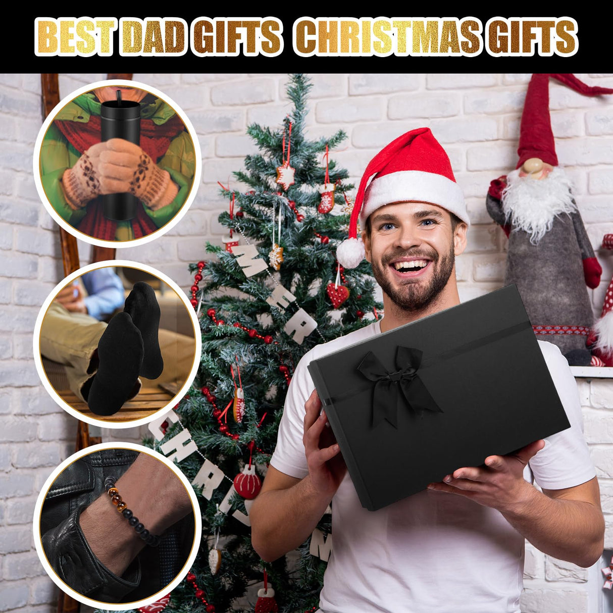 Skylety 13 Pcs Birthday Gifts Baskets for Men Gift for Men Birthday Gift Box 16 oz Tumblers Wallet Toiletry Bag Belt Sock Bottle Opener Bracelet Glasses Keychain for Dad Boyfriend Husband