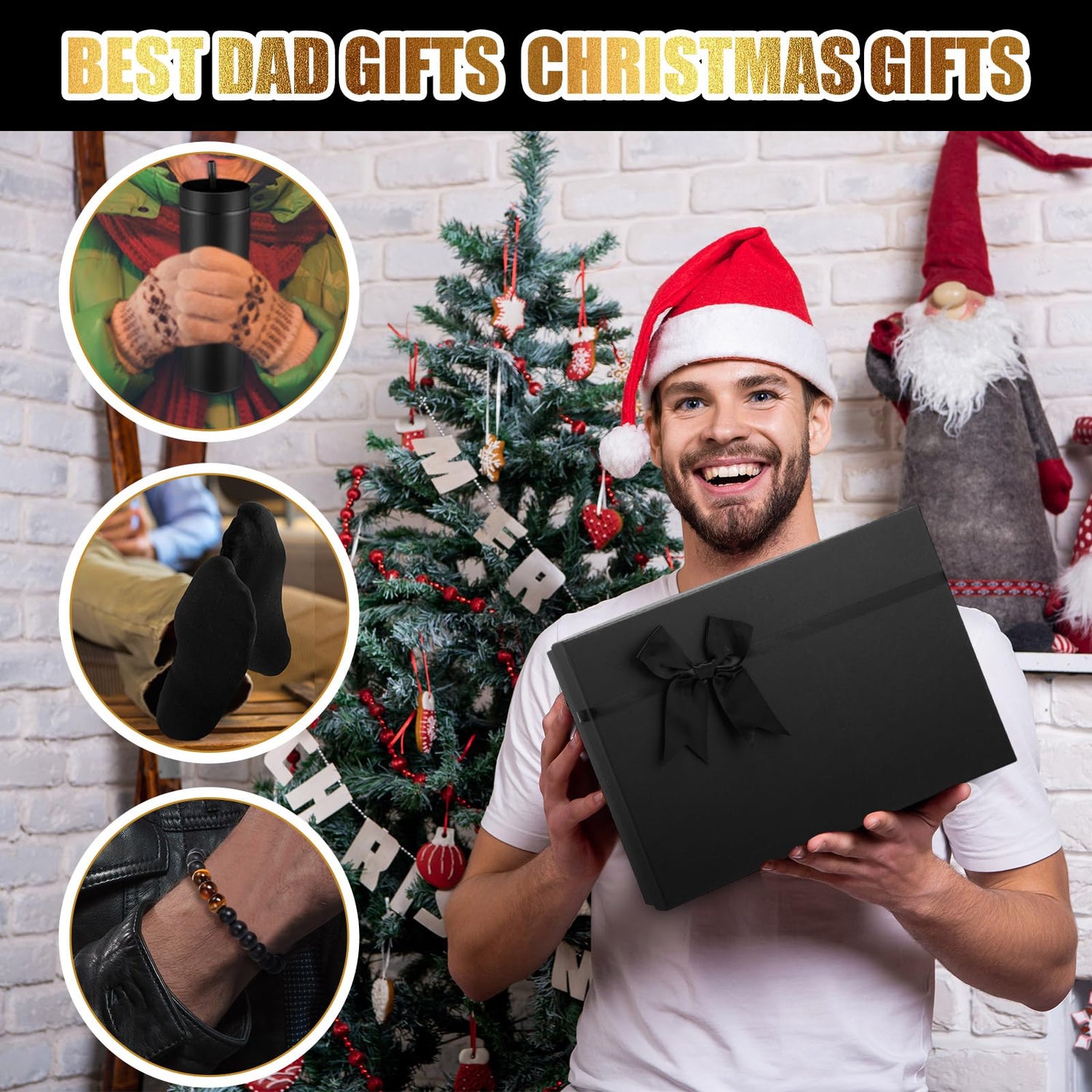 Skylety 13 Pcs Birthday Gifts Baskets for Men Gift for Men Birthday Gift Box 16 oz Tumblers Wallet Toiletry Bag Belt Sock Bottle Opener Bracelet Glasses Keychain for Dad Boyfriend Husband
