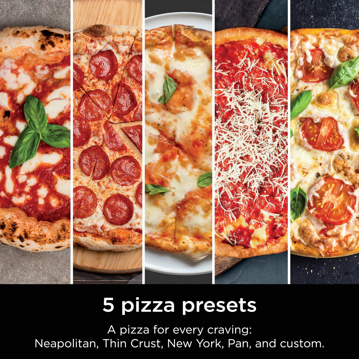 Ninja Artisan Outdoor Pizza Oven, 12-inch, 3-minute Pizza, Neapolitan, Thin Crust, New York Chicago, Custom, 700F Max Temperature, Electric Heat, Bake, Broil, Proof, Warm, MO201