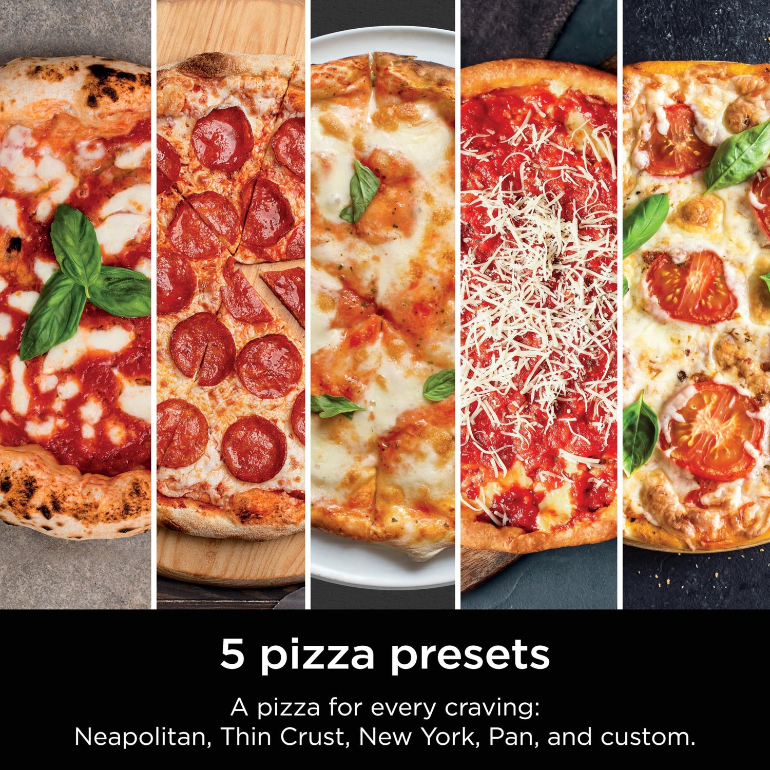 Ninja Artisan Outdoor Pizza Oven, 12-inch, 3-minute Pizza, Neapolitan, Thin Crust, New York Chicago, Custom, 700F Max Temperature, Electric Heat, Bake, Broil, Proof, Warm, MO201
