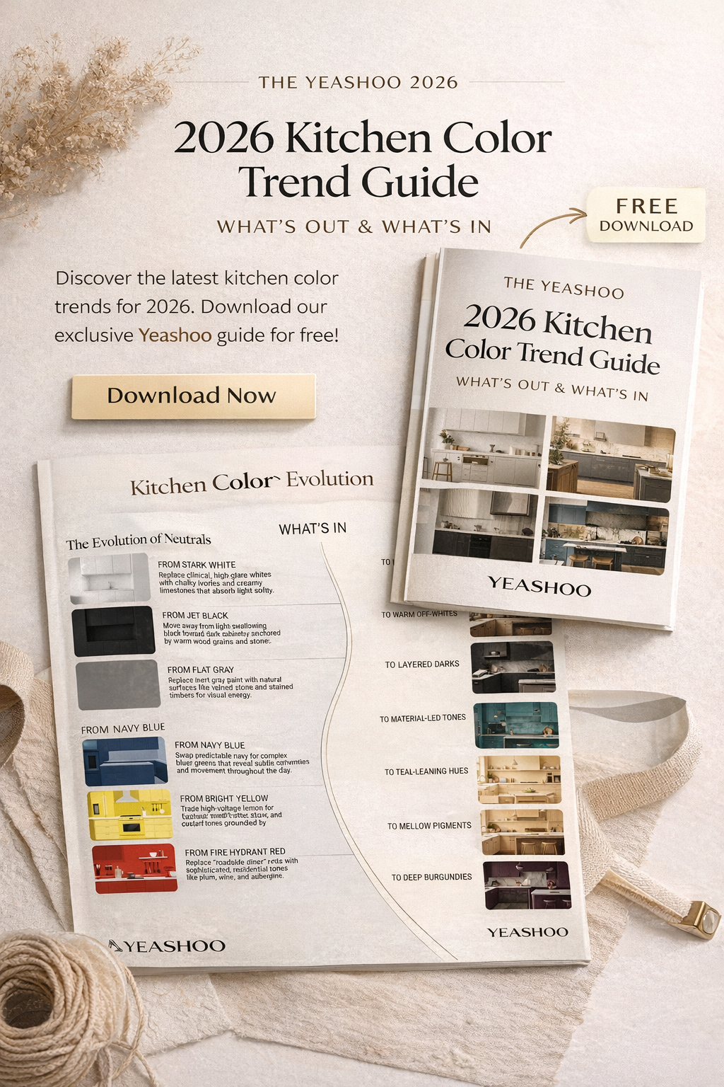 Yeashoo 2026 Kitchen Color Trend Guide Free Download