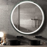 Beveled Frameless Lighted Bathroom Mirror