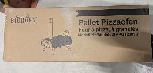 BIG HORN OUTDOORS Pizza Ovens Wood Pellet 12” Pizza Oven Cooking Pizza Maker Portable Stainless Steel Pizza Grill, Silver Portable Party use