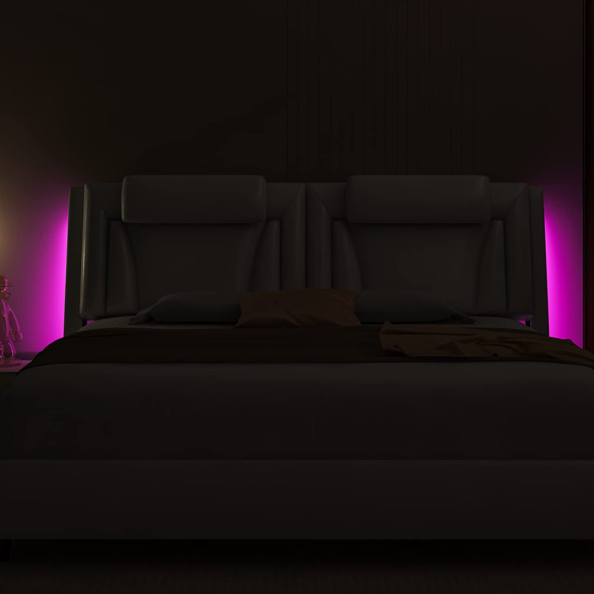 Keyluv Modern Upholstered King Bed Frame