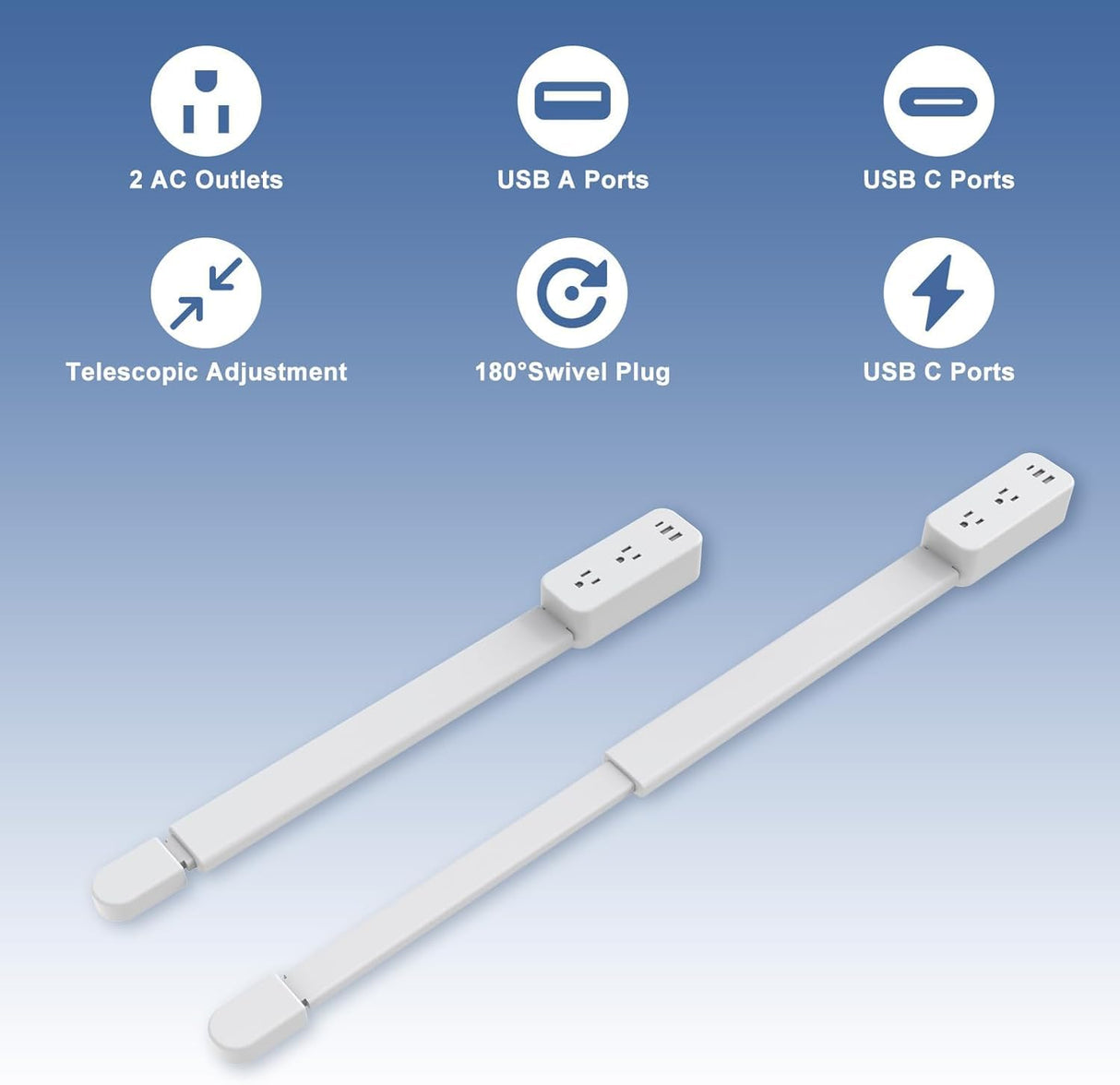 Outlet Extender Stick Multi-Plug Power Strip
