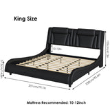 Keyluv Modern Upholstered King Bed Frame