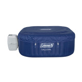 Coleman Hawaii AirJet Large Square 4 to 6 Person Inflatable Hot Tub Portable Outdoor Spa with 140 AirJets and EnergySense Cover, Grey