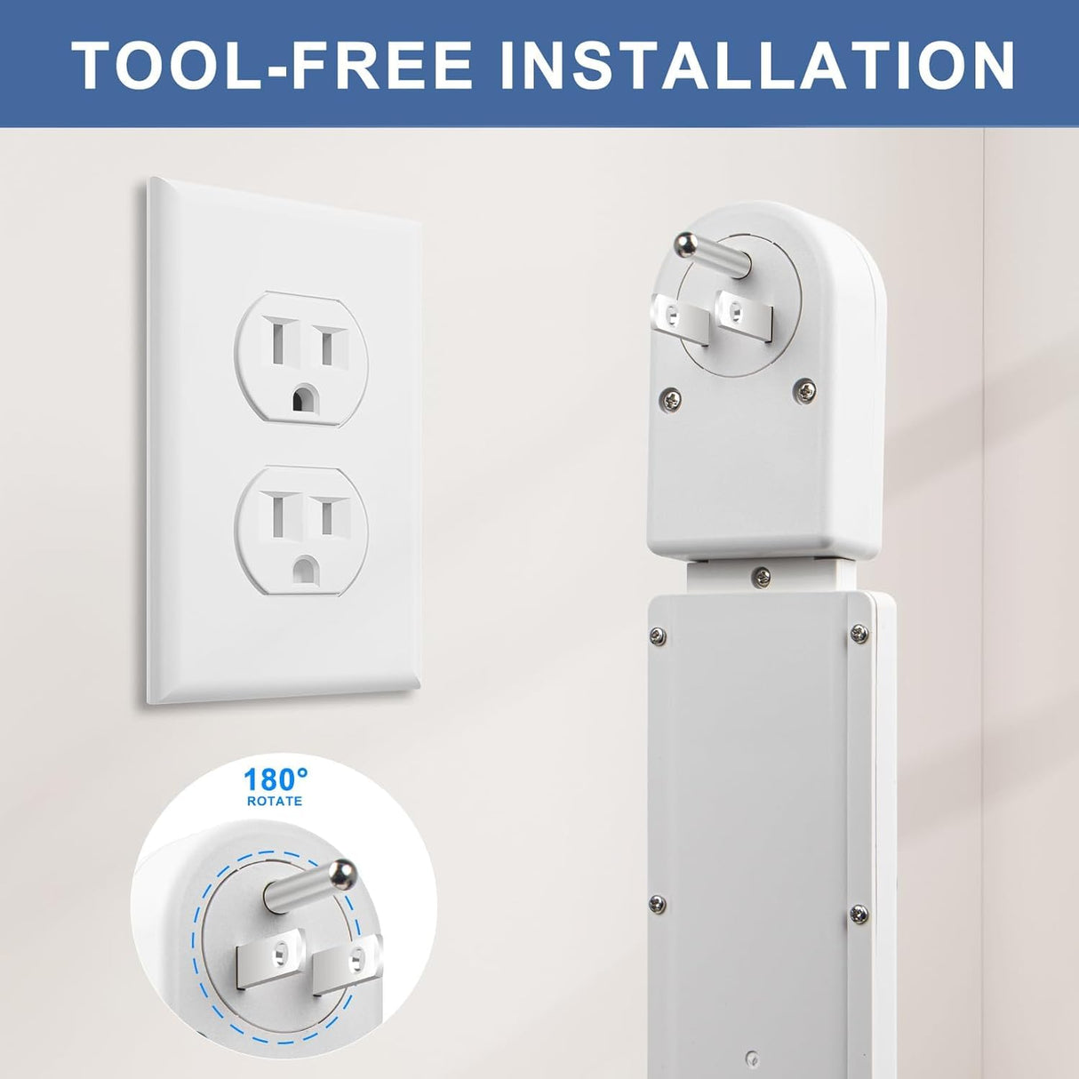 Outlet Extender Stick Multi-Plug Power Strip