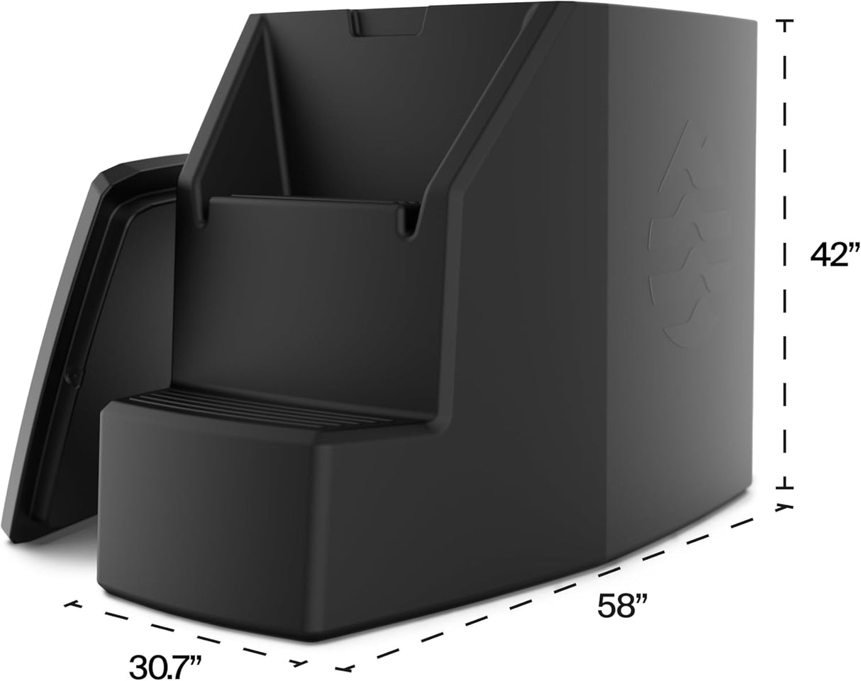Ice Barrel Portable Ice Bath Bathtub (500 Model) - Freestanding Cold Therapy, Ice Bath for Athletes - Portable Bath Tub for Ice Plunge & Recovery - Cold Bath Plunge Tub (Charcoal Black)