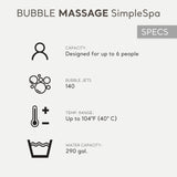 INTEX 28483E SimpleSpa Inflatable Hot Tub 4 Person Bubble Massage Spa: Includes Insulated Cover – Built-in QuickFill Inflation – Soothing Jets – 77" x 26"