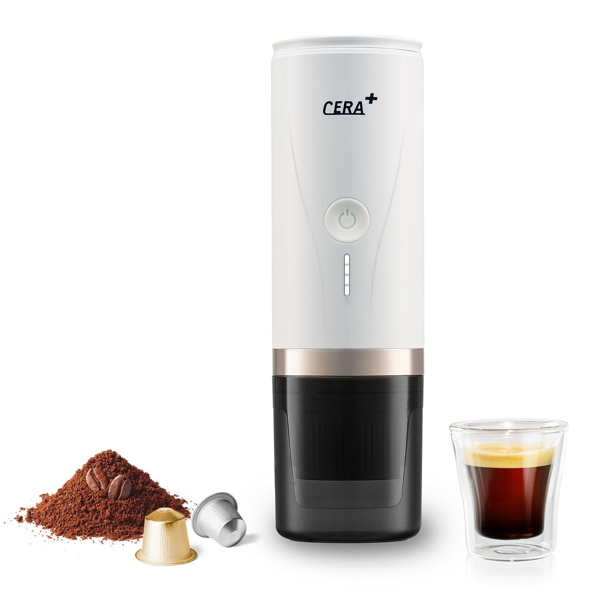 CERA+ Portable Electric Espresso Machine, Self-Heating Coffee Make