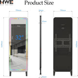 32" Smart Gym Mirror HD Touch Screen Home Workout
