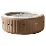 INTEX 28425EH PureSpa Bubble Massage Spa Set Outdoor Inflatable Portable Hot Tub, Includes Energy Efficient Spa Cover, Saltwater System Ready, 4 Person, 77in x 28in
