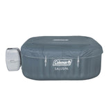 Coleman Hawaii AirJet Large Square 4 to 6 Person Inflatable Hot Tub Portable Outdoor Spa with 140 AirJets and EnergySense Cover, Grey
