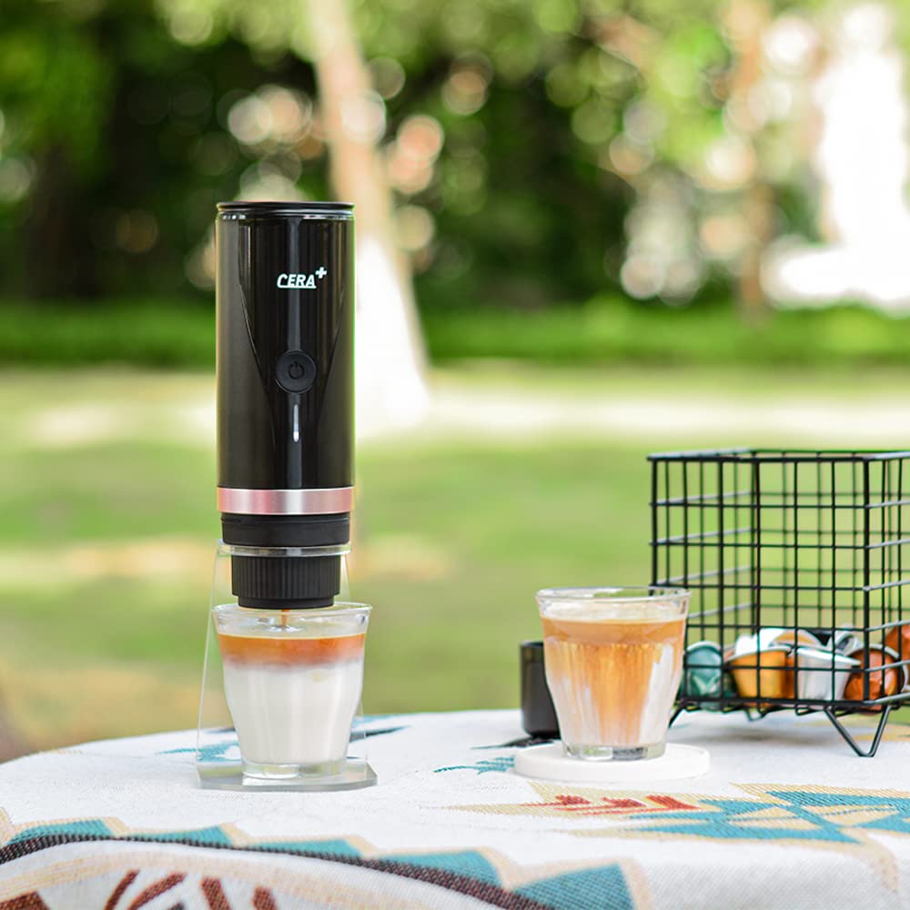 CERA+ Portable Electric Espresso Machine, Self-Heating Coffee Make