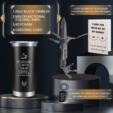Gifts for Men - 6-in-1 Gift Set with Stainless Steel Tumbler,Multi-Tool Knife,LED Gloves & Tool Pen Keepsake Box | Last Minute Birthday, Father's Day Anniversary Box Gifts for Dad,Husband
