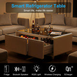 Smart Coffee Table with Built-In Fridge