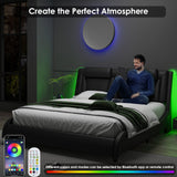 Keyluv Modern Upholstered King Bed Frame