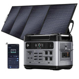 OUKITEL P2001 PLUS 2400W Portable Power Station, 2048Wh Large Capacity Solar Generator with 200W Solar Panel,LiFePO4 (LFP) Battery, AC/DC BMS Emergency Power Station for Home Backup, Camping