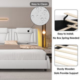 Keyluv Modern Upholstered King Bed Frame