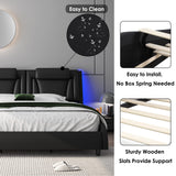 Keyluv Modern Upholstered King Bed Frame