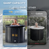 Ice Bath Tub for Athletes, 116 Gal XL Cold Plunge Tub for Recovery and Cold Water Therapy, Portable Multiple Layered Ice Pod Barrel for Outdoor, Inflatable Icebath Tub at Home