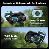 Robotic Lawn Mower with App Control – Adjustable Cutting Height, Auto-Charging, Obstacle Detection & Smart Scheduling – Ideal for Lawns up to 1/8 Acre