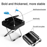 Yeashoo ™ Adjustable Pedicure Foot Rest With LED Magnifier And Drying Fan