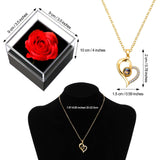 I Love You 100 Languages Projection Necklace with Rose
