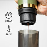 CERA+ Portable Electric Espresso Machine, Self-Heating Coffee Make