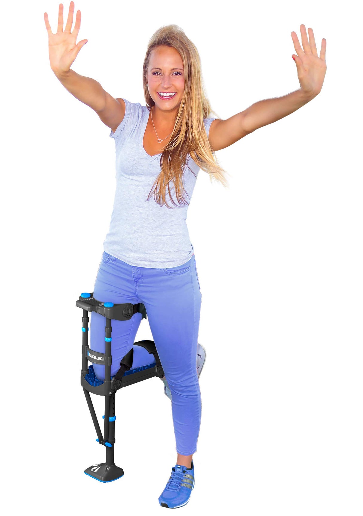 iWALK3.0 Hands Free Knee Crutch - Alternative to Crutches and Knee Scooters - iWALK Crutch Replaces Crutches for Adults - Peg Leg Crutch For Lower Leg Injuries Only