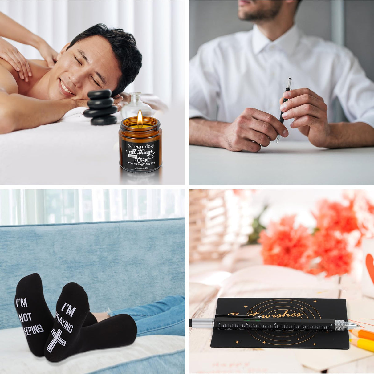 9 pcs Christian Gifts for Men Set