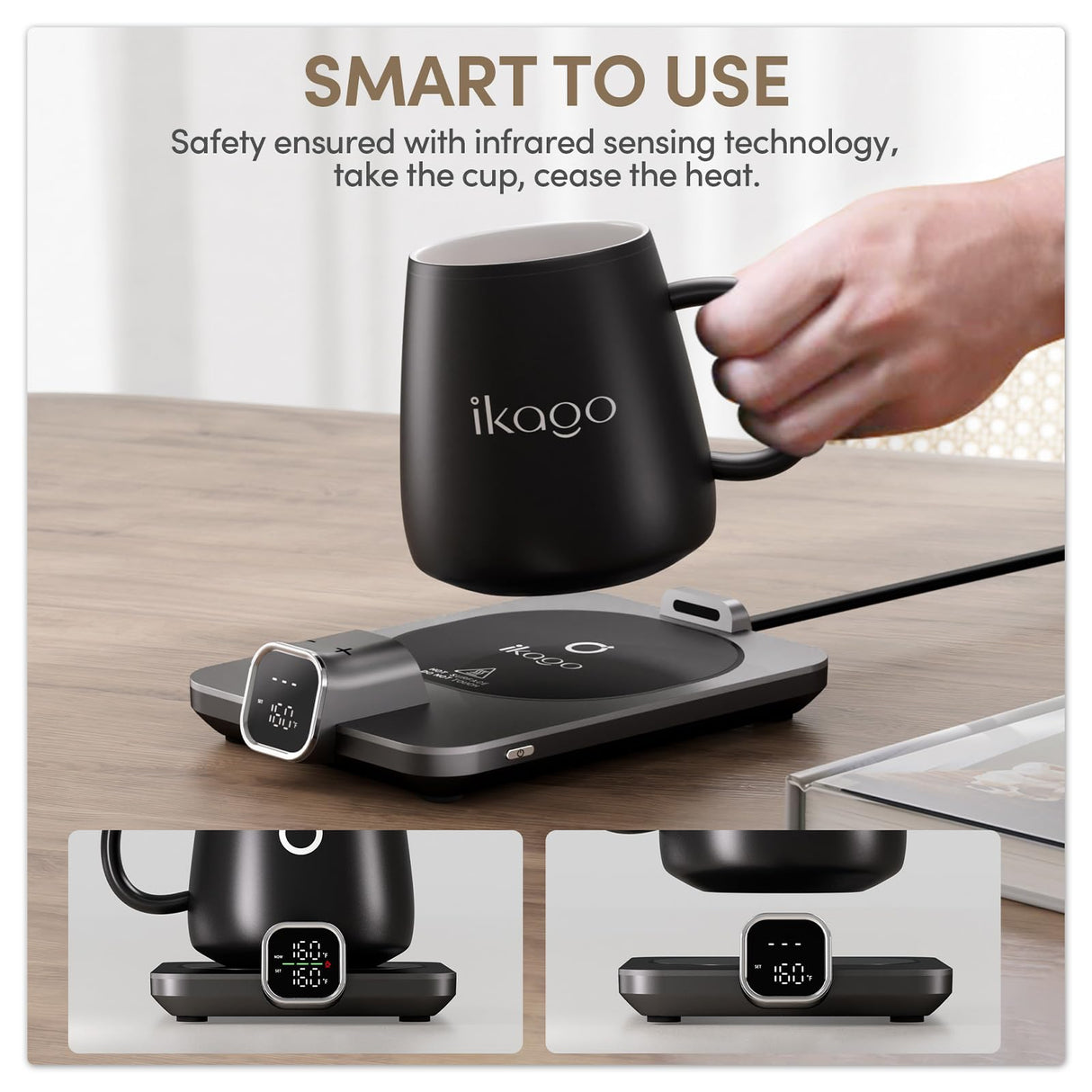 Smart Heated Coffee Mug Warmer & Mug Set