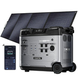 OUKITEL P2001 PLUS 2400W Portable Power Station, 2048Wh Large Capacity Solar Generator with 200W Solar Panel,LiFePO4 (LFP) Battery, AC/DC BMS Emergency Power Station for Home Backup, Camping