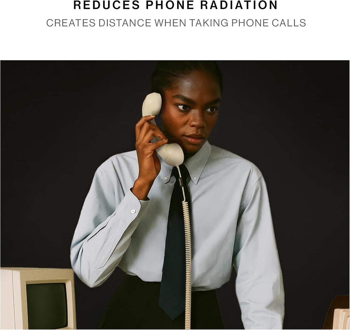 Native Union Pop Phone – Retro Telephone Handset with Mic & Speaker, USB-C for iPhone, iPad, Laptop, Tablet, Samsung S25, Flip 7, Fold 7 – Hybrid Work, Calls, Video Conferences, Meetings (Black)