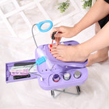 Yeashoo ™ Adjustable Pedicure Foot Rest With LED Magnifier And Drying Fan